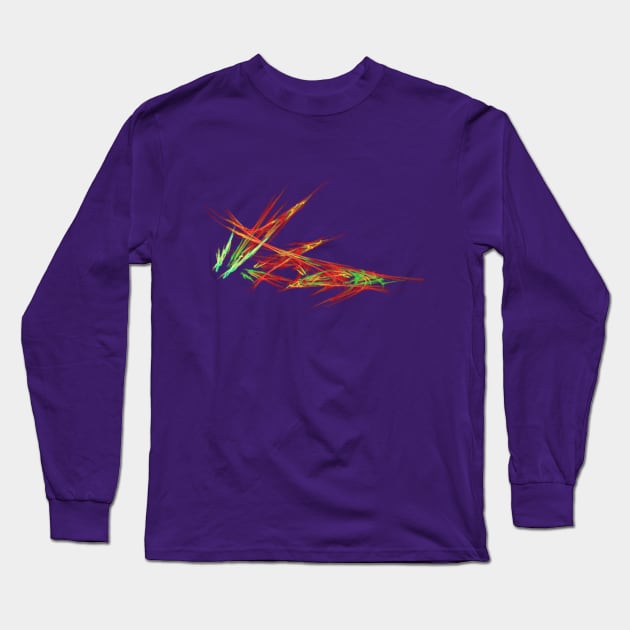 Static Discharge Fractal Long Sleeve T-Shirt by garrettsgardens